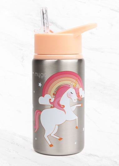 Myga Blush Pink Unicorn Children's Metal Water Bottle