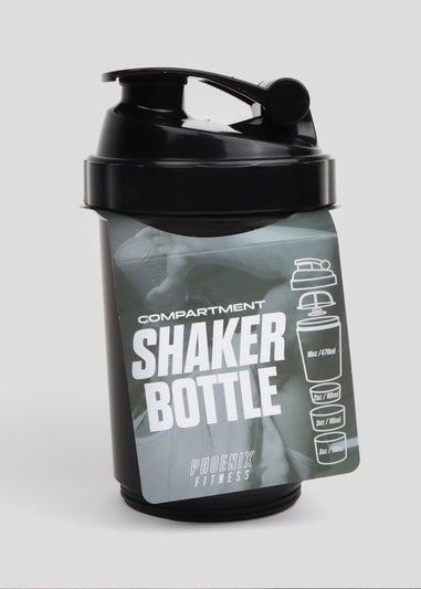 Phoenix Fitness Slate Compartment Shaker Bottle