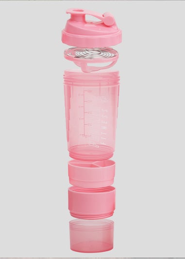 Phoenix Fitness Pink Compartment Shaker Bottle