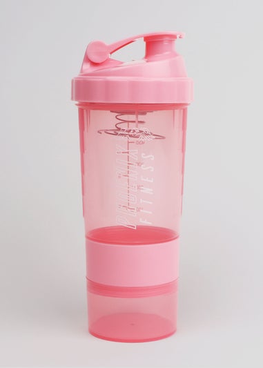 Phoenix Fitness Pink Compartment Shaker Bottle