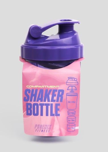 Phoenix Fitness Purple Compartment Shaker Bottle