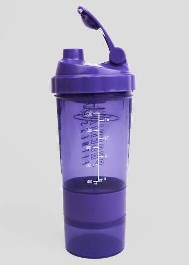 Phoenix Fitness Purple Compartment Shaker Bottle