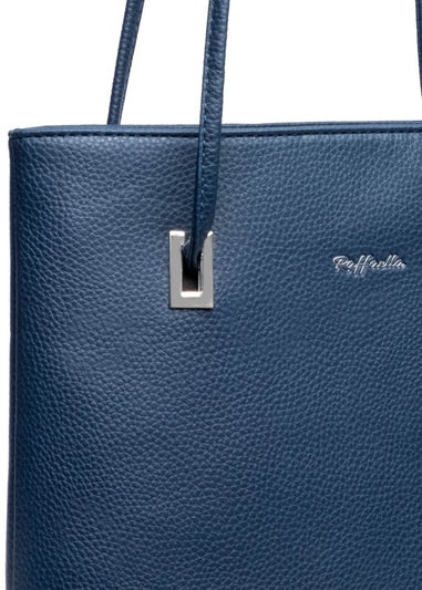 Raffaella Navy Slim Tote Shoulder Bag