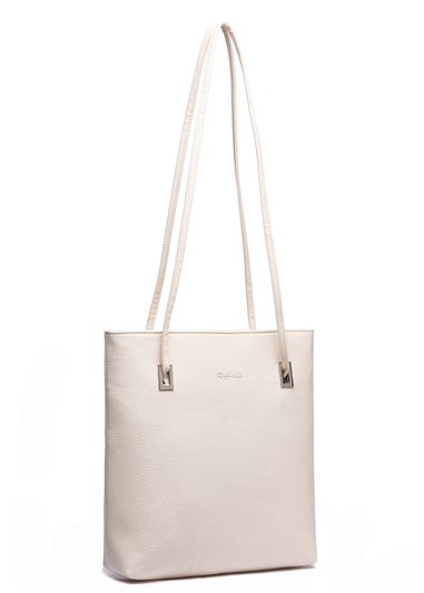 Raffaella Cream Slim Tote Shoulder Bag