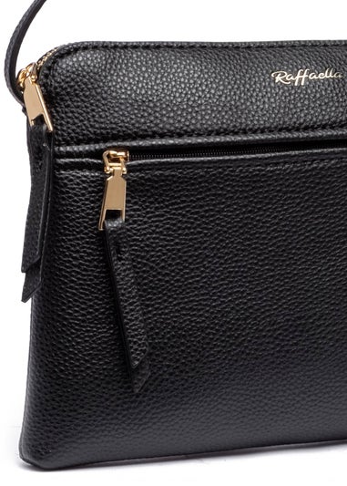 Raffaella Black Front Pocket Cross Body Bag