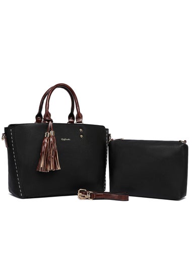 Raffaella Black Twin Handle Handbag