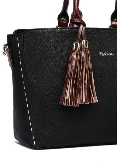 Raffaella Black Twin Handle Handbag