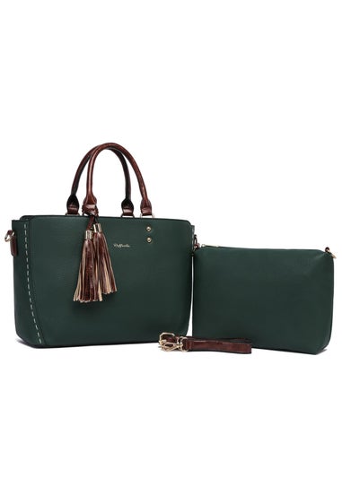 Raffaella Green Twin Handle Handbag