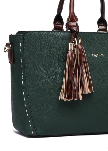 Raffaella Green Twin Handle Handbag