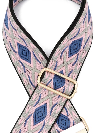 Raffaella Blue and Pink Changeable Handbag Strap