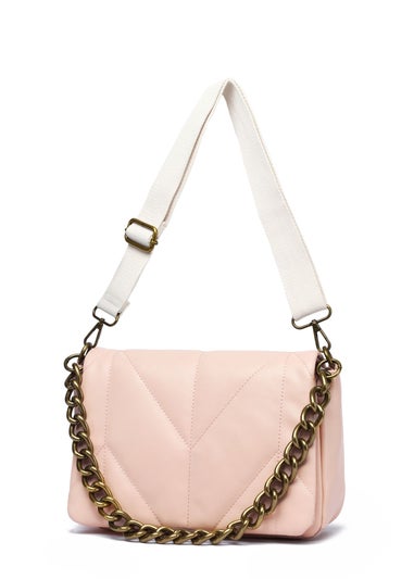 Raffaella Pink Chain Front Cross Body Bag