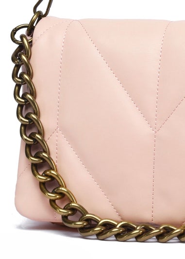 Raffaella Pink Chain Front Cross Body Bag