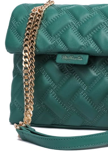 Raffaella Green Quilted Chain Shoulder Bag