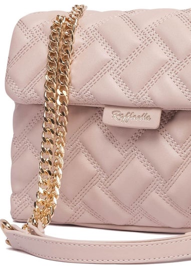 Raffaella Beige Quilted Chain Shoulder Bag