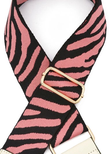 Raffaella Pink and Black Changeable Handbag Strap