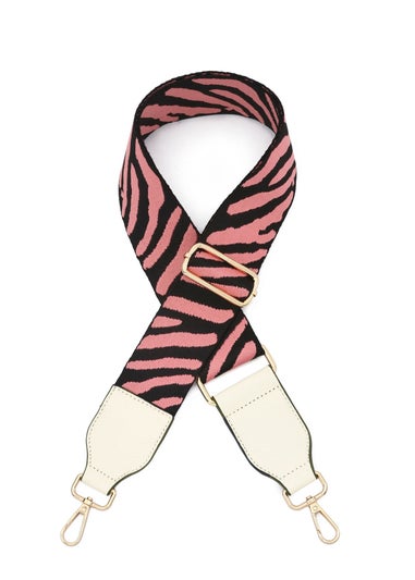 Raffaella Pink and Black Changeable Handbag Strap