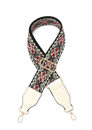 Raffaella Black and Red Changeable Handbag Strap