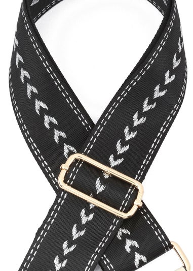 Raffaella Black and Silver Changeable Handbag Strap