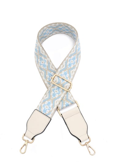 Raffaella Blue and Grey Changeable Handbag Strap