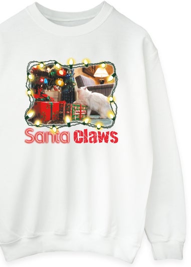 National Lampoon's Christmas Vacation Santa Claws Men White Sweatshirt