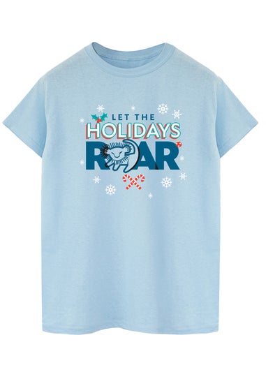 Disney Lion King Let The Holidays Roar Men Baby Blue T-Shirt