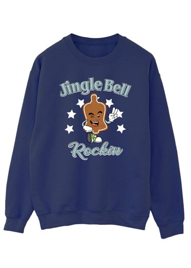 Christmas Jingle Bell Rocker Men Navy Sweatshirt