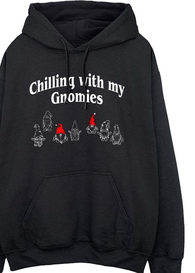 Christmas Chilling Gnomies Men Black Hoodie