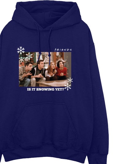 Friends Snowing Yet Women Navy Hoodie