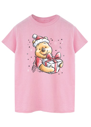 Disney Winnie The Pooh Presents Women Pink Boyfriend Fit T-Shirt