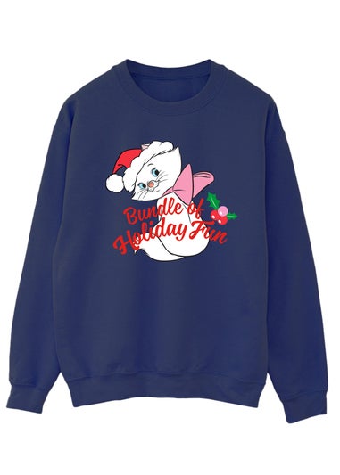 Disney The Aristocats Marie Bundle Of Holiday Fun Women Navy Sweatshirt