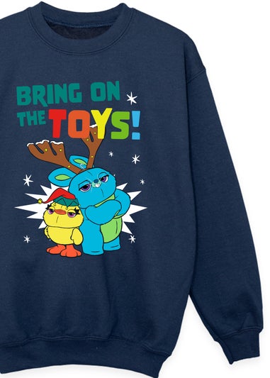 Disney Toy Story Christmas Bring On The Toys Boys Navy Sweatshirt (3-13 Years)