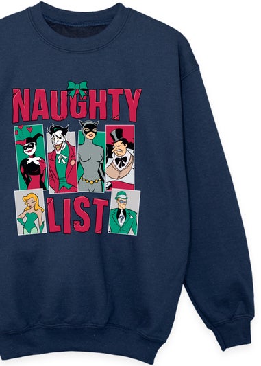 DC Comics Batman Naughty List Kids Navy Sweatshirt (3-13 Years)