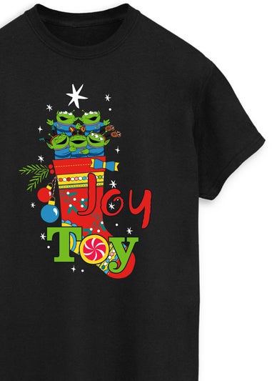 Disney Toy Story Aliens Joy Toy Women Black Boyfriend Fit T-Shirt