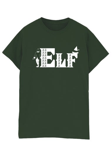Elf Logo Boys Forest Green T-Shirt (3-13 Years)