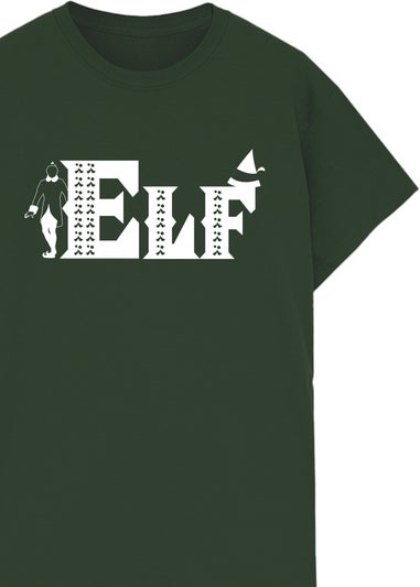 Elf Logo Boys Forest Green T-Shirt (3-13 Years)