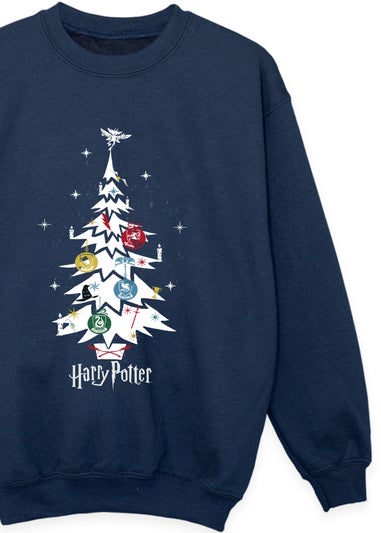 Harry Potter Christmas Tree Kids Navy Sweatshirt (3-13 Years)