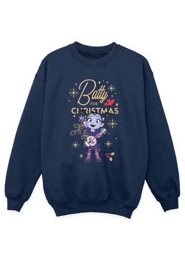 Disney Vampirina Batty For Christmas Girls Navy Sweatshirt (3-13 Years)