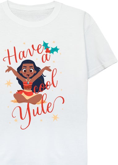 Disney Moana Have A Cool Yule Girls White T-Shirt (3-13 Years)