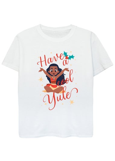 Disney Moana Have A Cool Yule Girls White T-Shirt (3-13 Years)