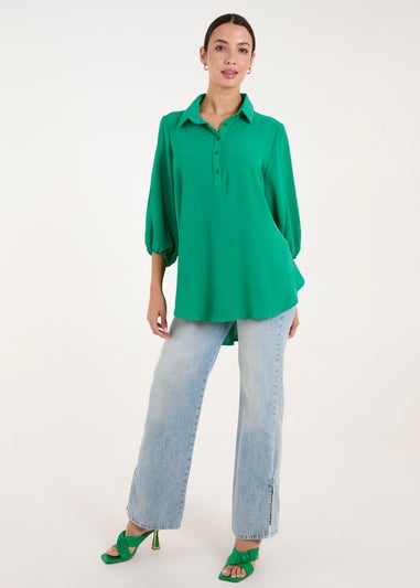 Blue Vanilla Green Front Button Shirt