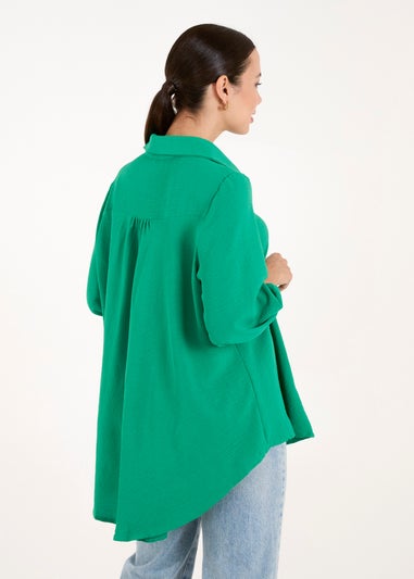 Blue Vanilla Green Front Button Shirt