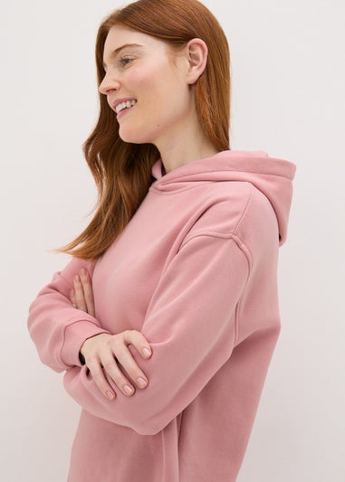 Pink Longline Hoodie