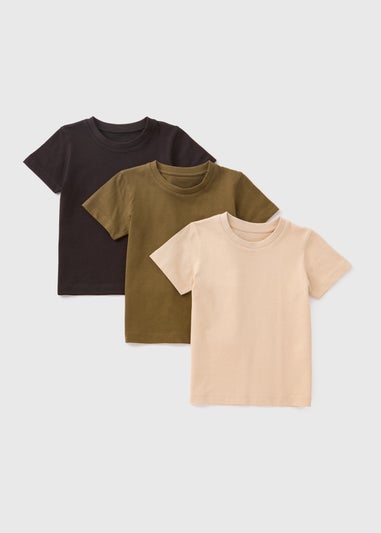 3 Pack Multicolour Core T-Shirts (1-7yrs)