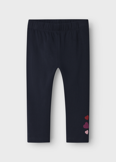 Name It Girls Navy Heart Leggings (9mths-5yrs)