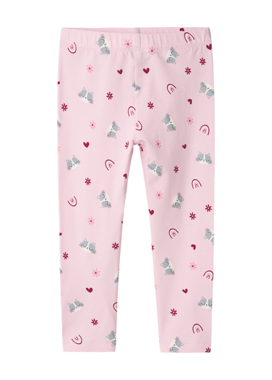 Name It Girls Pink Cat Leggings (9mths-5yrs)