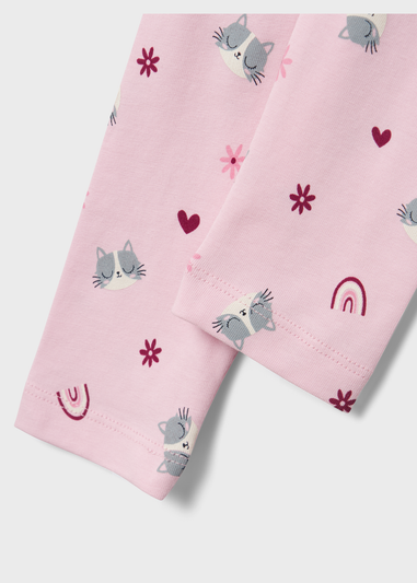 Name It Girls Pink Cat Leggings (9mths-5yrs)