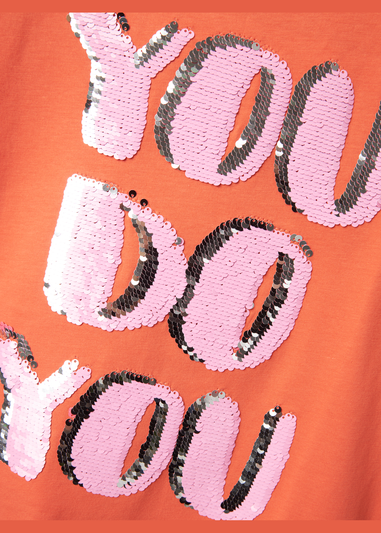 Name It Girls Orange Yo Do You T-Shirt (6-12yrs)