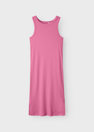 Name It Girls Pink Ribbed Dress (7-12yrs)