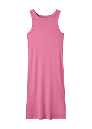 Name It Girls Pink Ribbed Dress (7-12yrs)