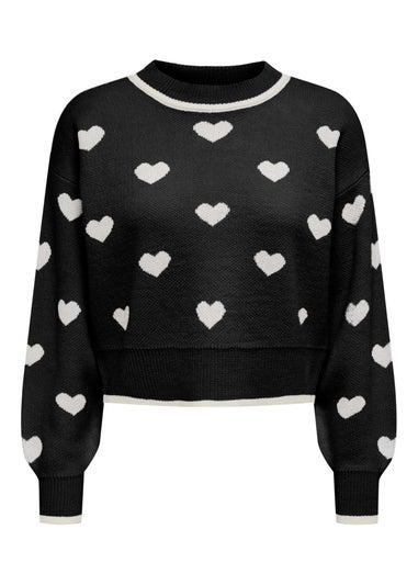 JDY Black Heart Jumper